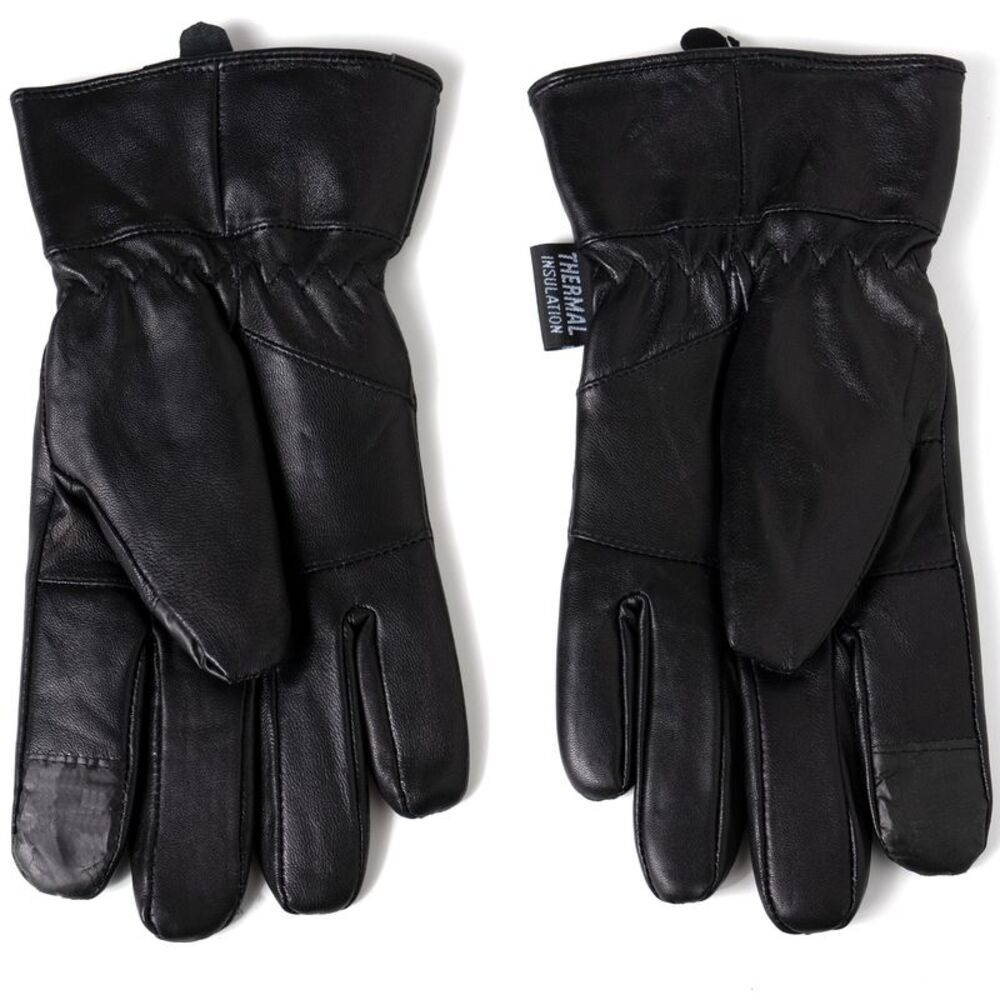 Alpine Swiss Mens Touch Screen Gloves Leather Thermal Lined Phone Texting Gloves - Picture 8 of 8
